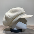 Casquette gavroche gros volume écru élastiquée doublure polaire