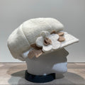 Casquette gavroche écru élastiquée doublure polaire