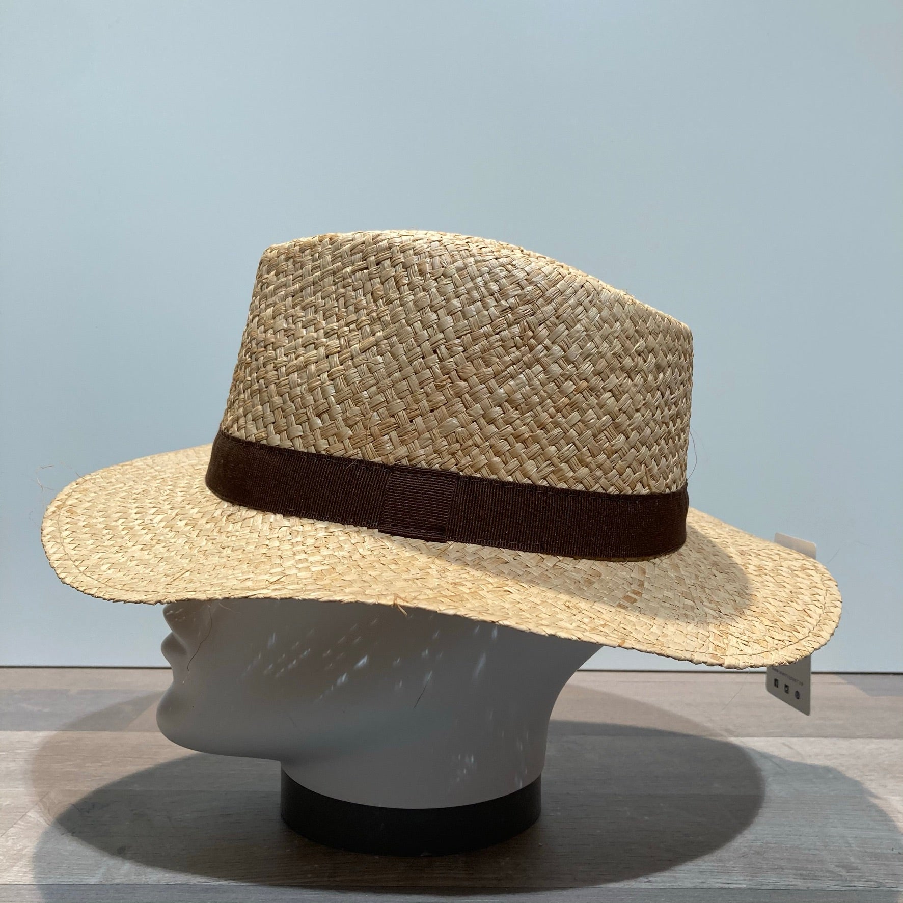 Chapeau paille galon marron