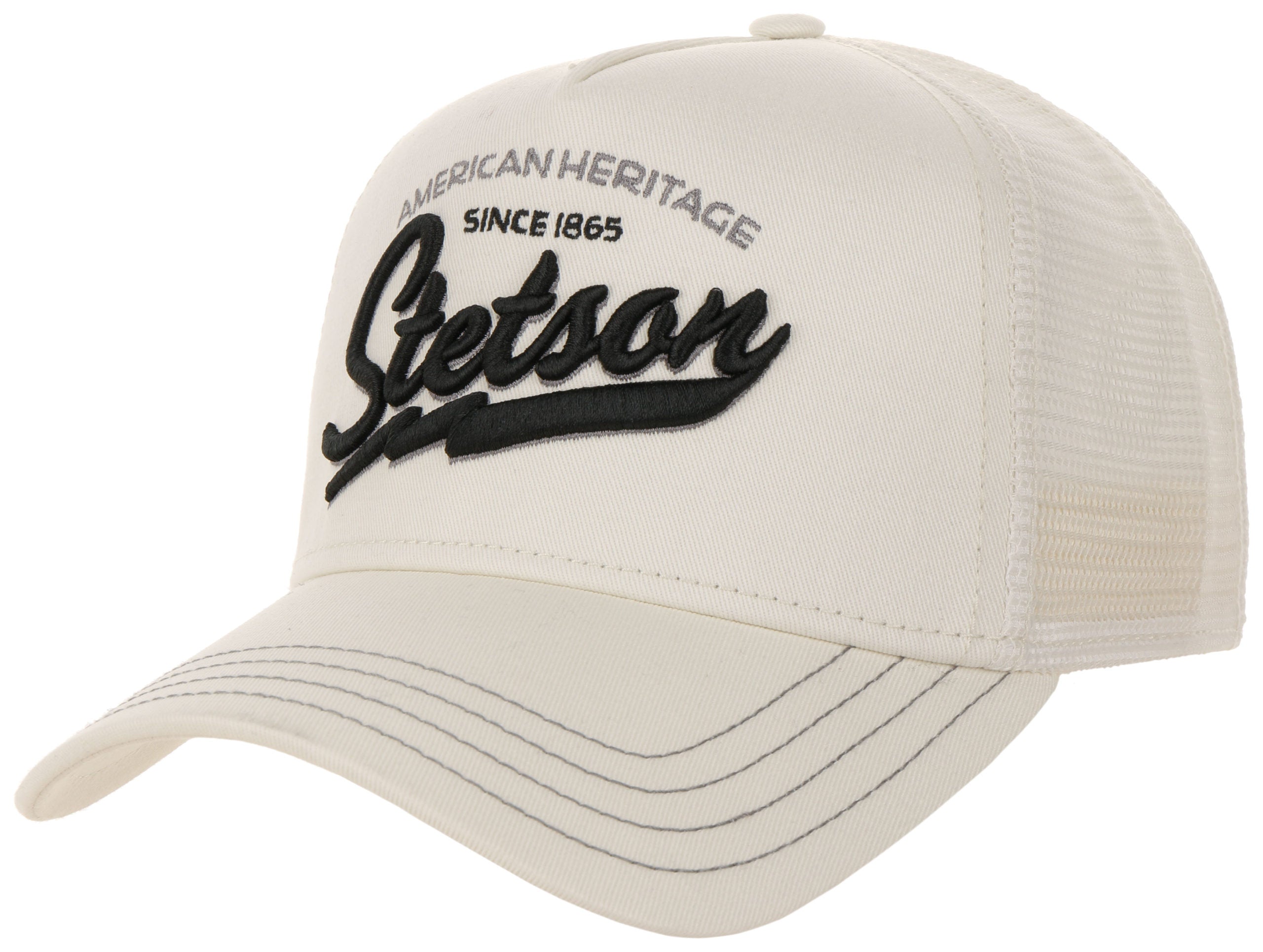 Casquette Trucker Cap American Heritage Classic Stetson blanc