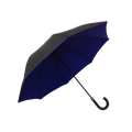 Parapluie droit mixte automatique noir et bleu