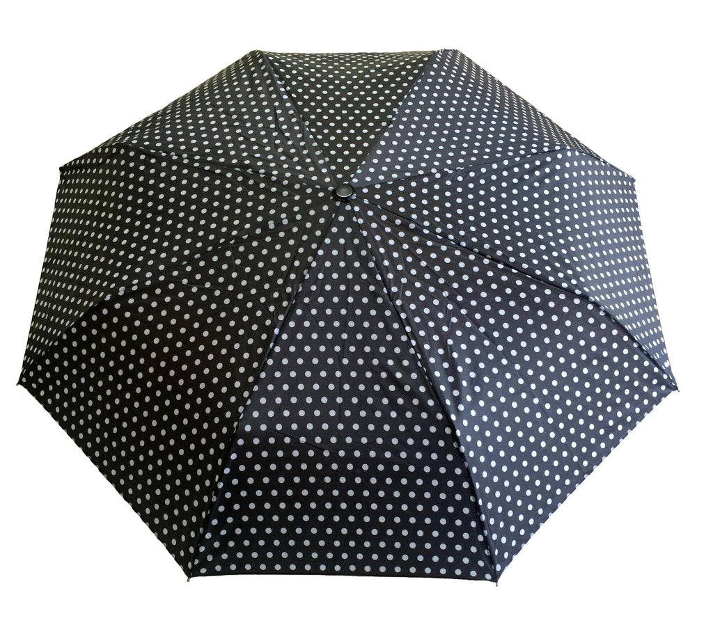 Parapluie pliant pois blanc femme automatique