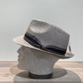 Chapeau trilby gris ajouré