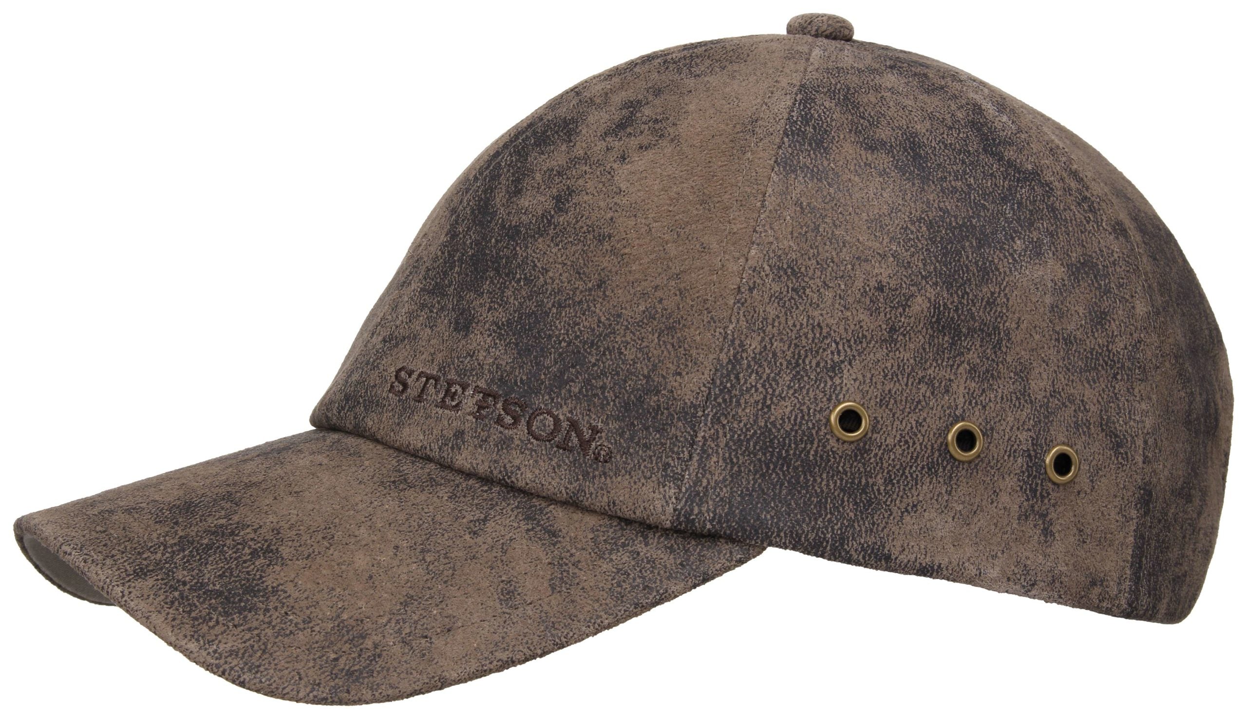 Casquette baseball Rawlins Stetson cuir marron foncé