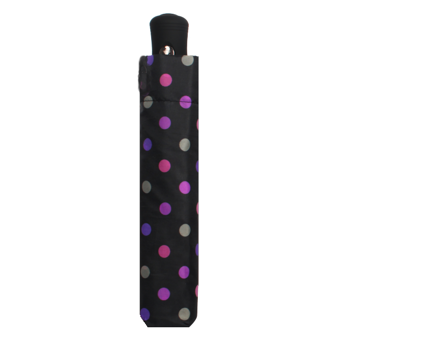 Parapluie pliant pois multicolore fuchsia femme automatique