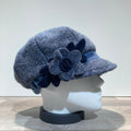 Casquette gavroche bleu élastiquée doublure polaire
