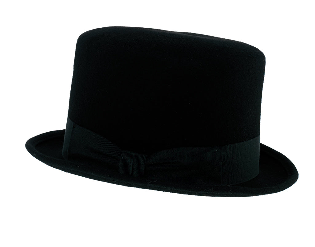 Chapeau haut de forme en feutre Piellu noir