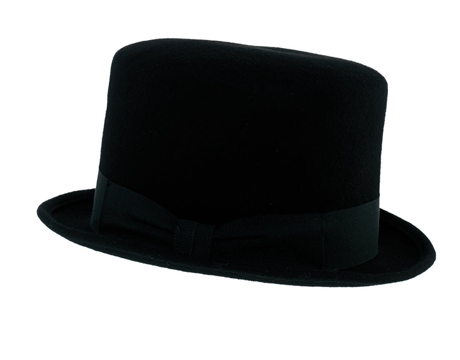 Chapeau haut de forme en feutre Piellu noir