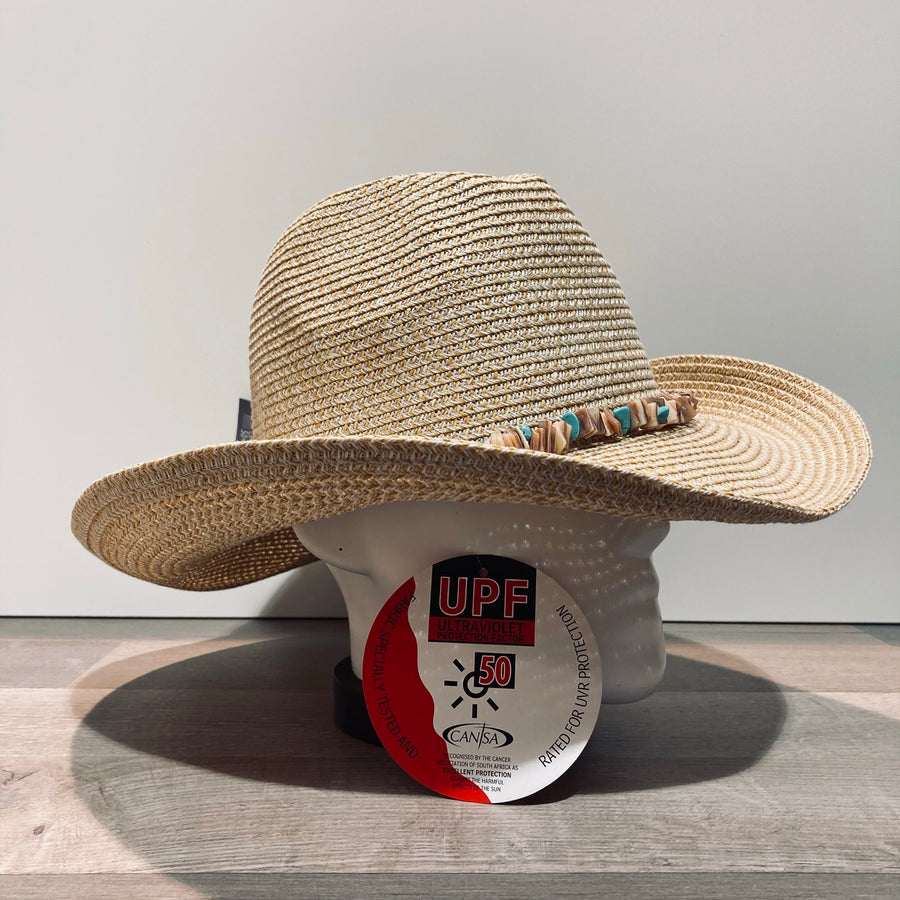 Chapeau Cow-Boy Gillaroo beige anti UV ajustable malléable