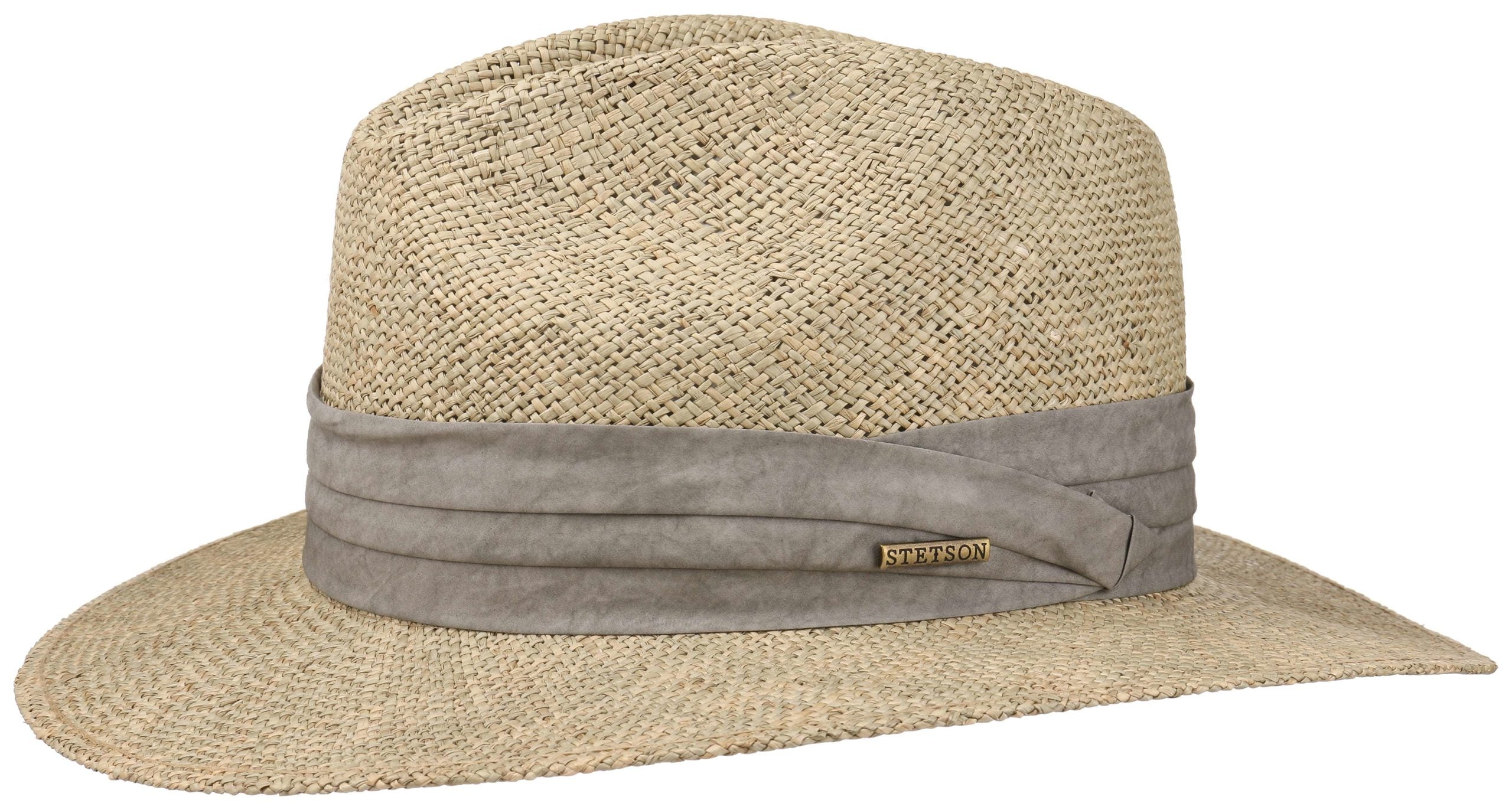 Chapeau paille Seagrass Caney Stetson nature