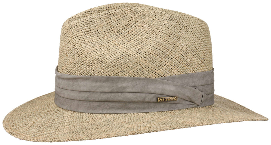 Chapeau paille Seagrass Caney Stetson nature