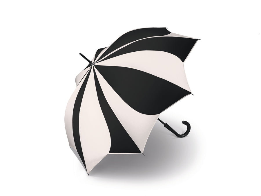 Parapluie droit mixte automatique Sunflower Pierre Cardin noir et blanc