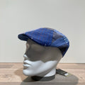 Casquette lin patch bleu doublée