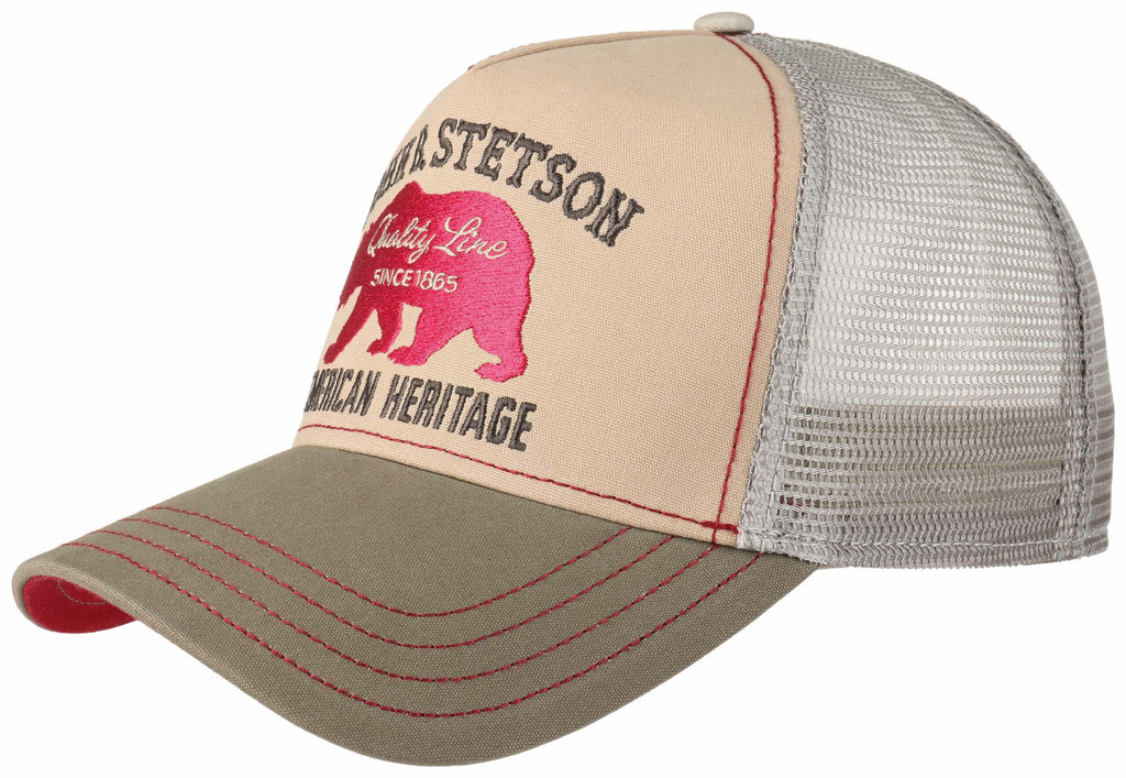 Casquette Trucker Cap Bear Stetson beige