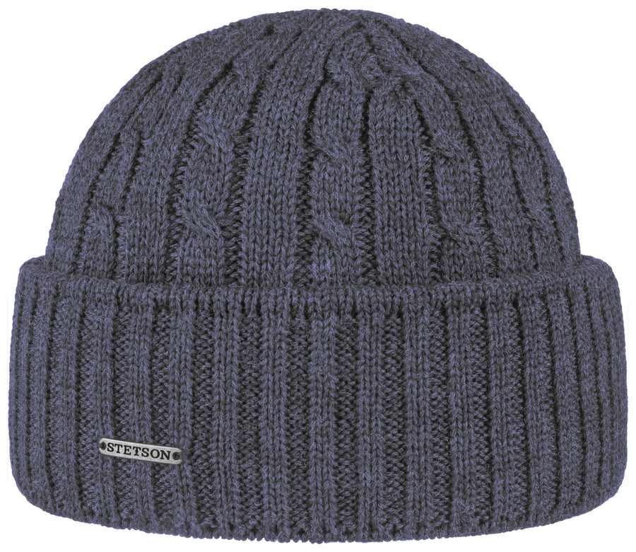 Bonnet en tricot Georgia Wool Stetson bleu