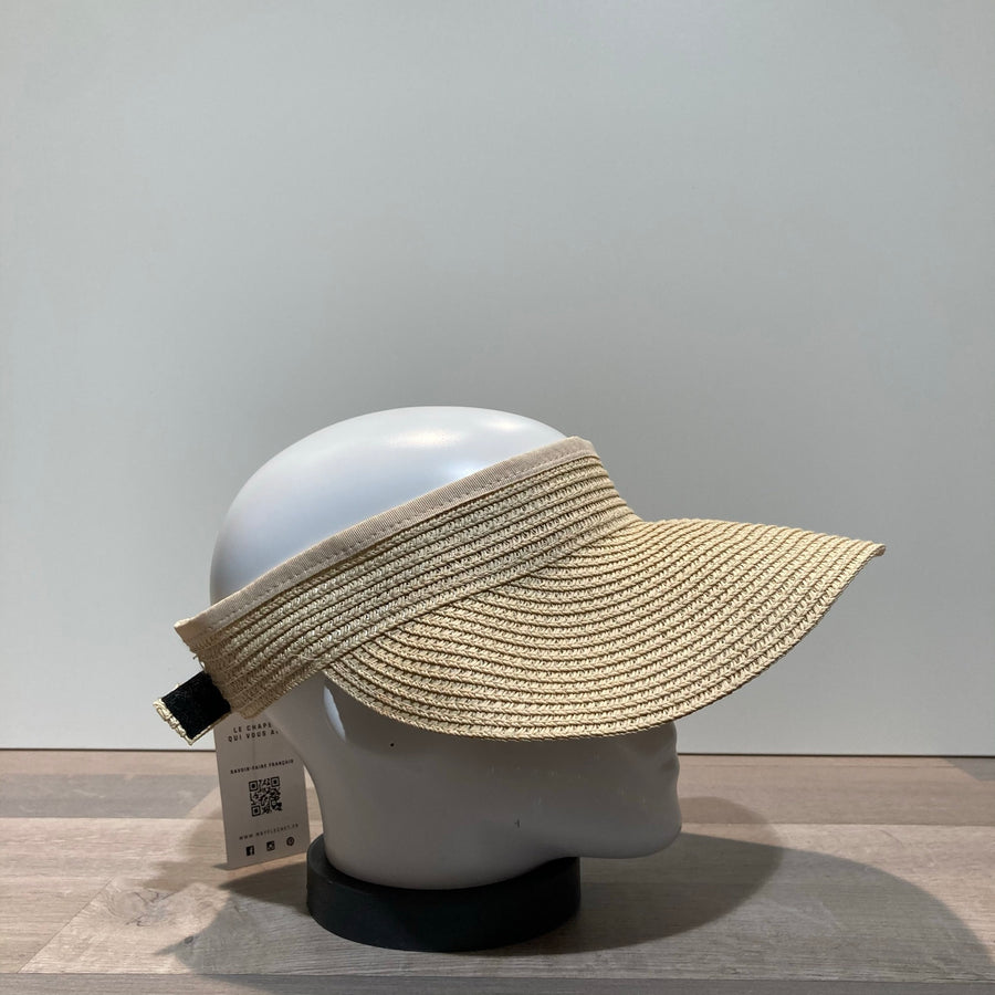 Visière beige ajustable
