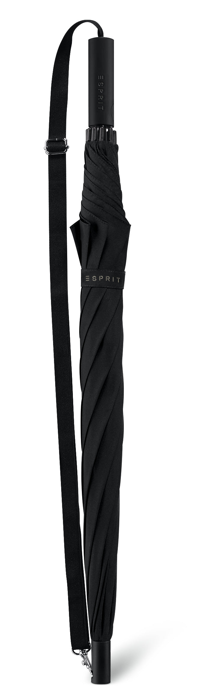 Parapluie droit mixte automatique avec bandoulière Esprit Slinger AC noir