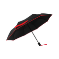 Parapluie pliant femme automatique noir petite bordure rouge