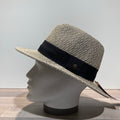 Chapeau Beau beige-noir anti UV ajustable malléable