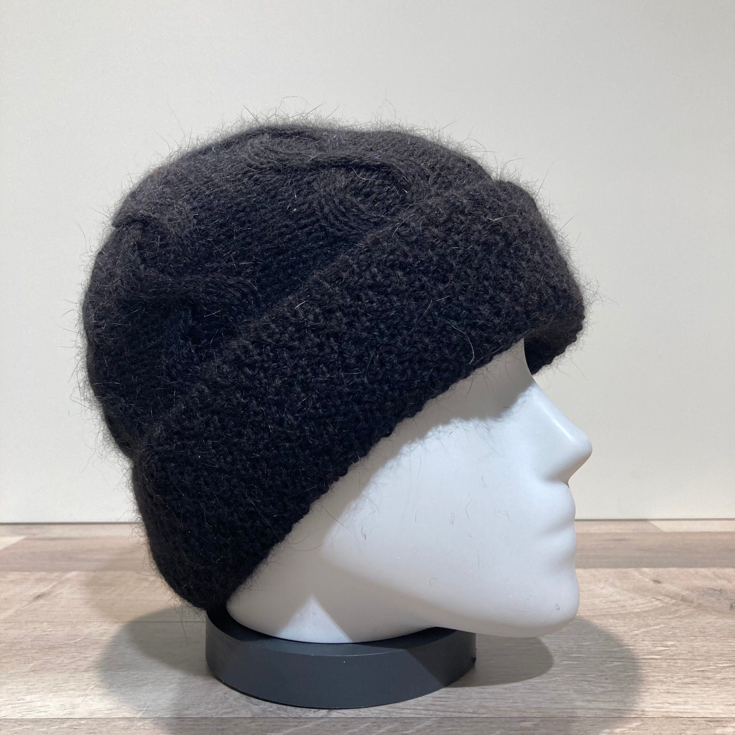 Bonnet angora noir