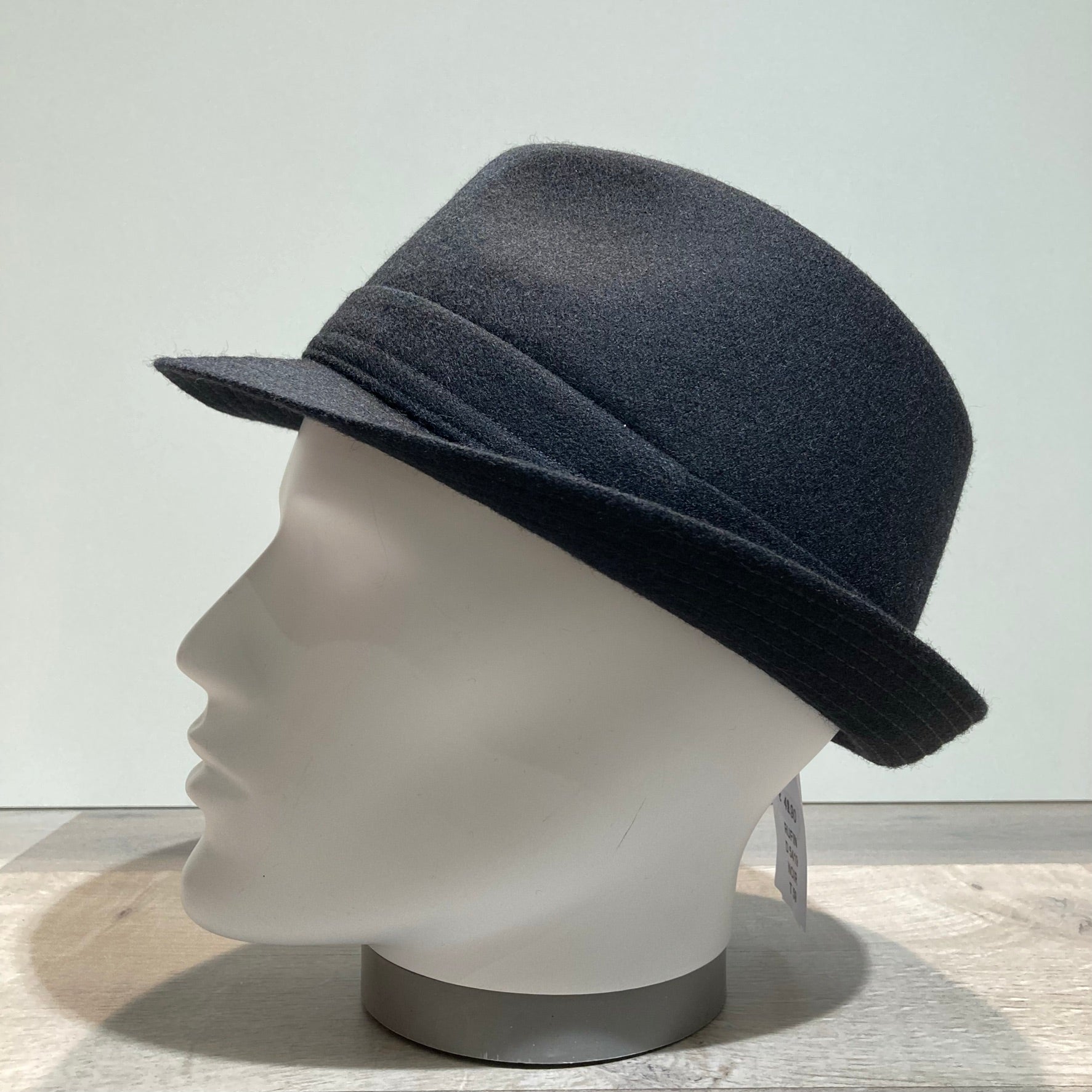 Chapeau trilby feutre laine noir