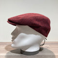 Casquette laine rouge chevrons chinée doublée