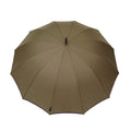 Parapluie droit mixte automatique dôme uni kaki  petite bordure violet