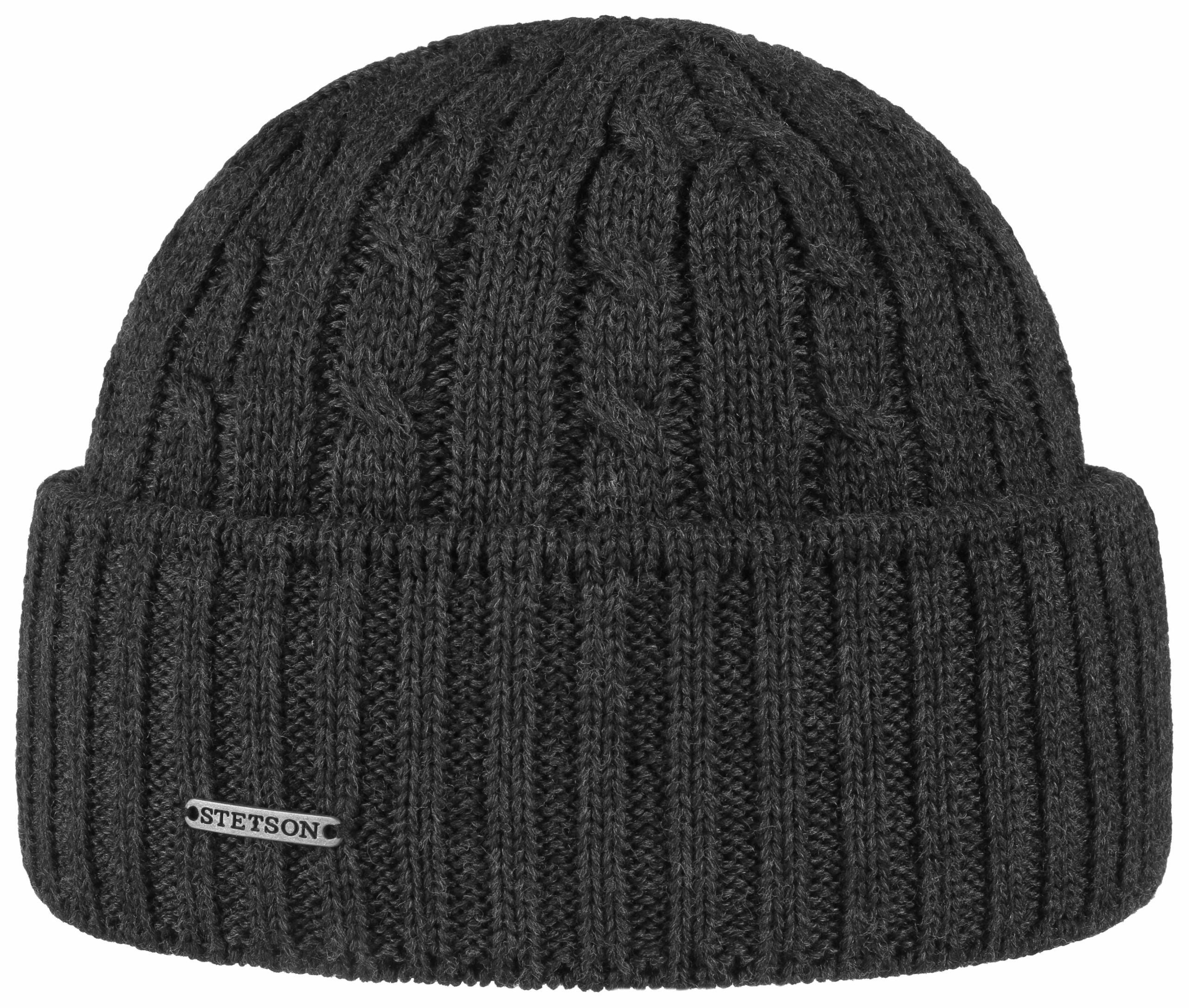 Bonnet en tricot Georgia Wool Stetson anthracite