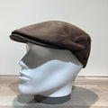 Casquette cuir véritable marron foncé doublée