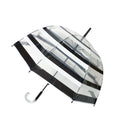 Parapluie cloche rayures femme automatique transparent