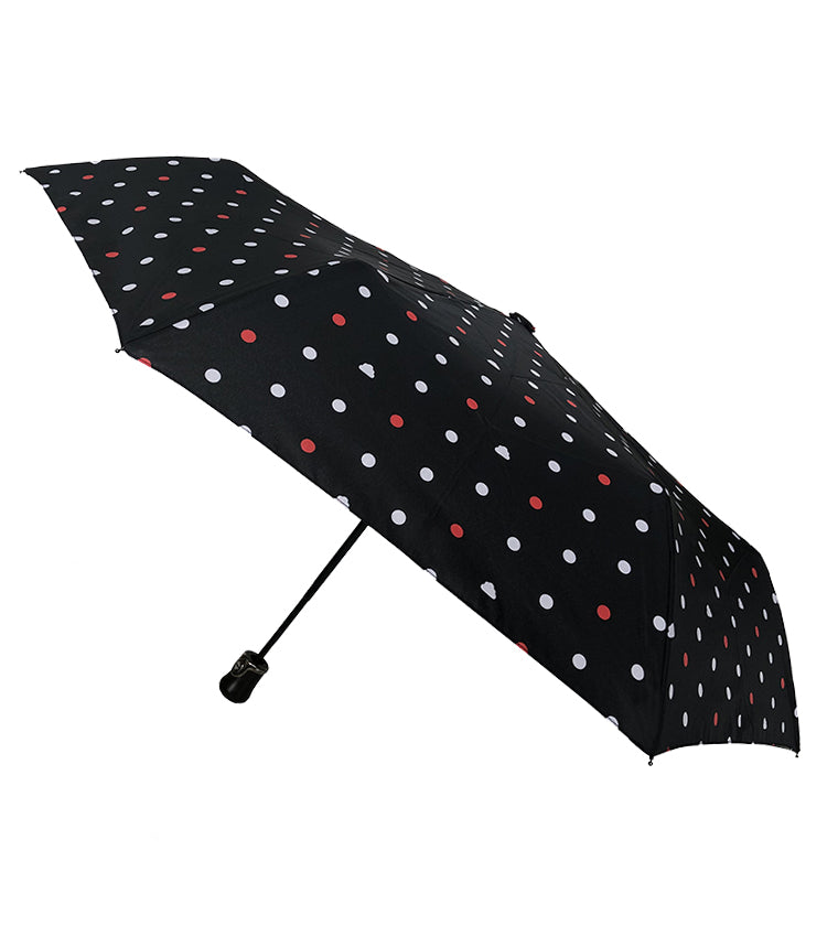 Parapluie pliant Pois nuages rouge femme automatique