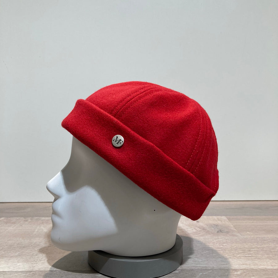 Bonnet Docker laine rouge