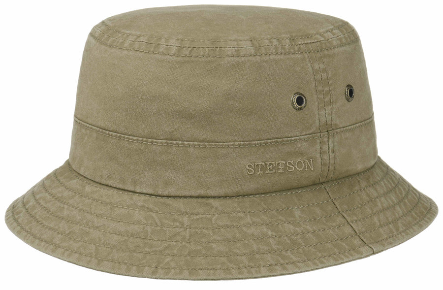 Chapeau Bob Roscoe Delave Organic Cotton Stetson olive