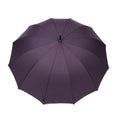 Parapluie droit mixte automatique dôme uni violet petite bordure beige