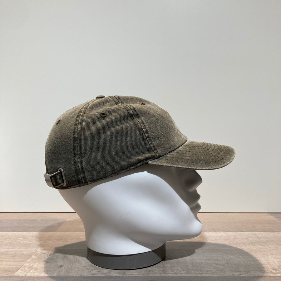 Casquette baseball kaki délavé ajustable