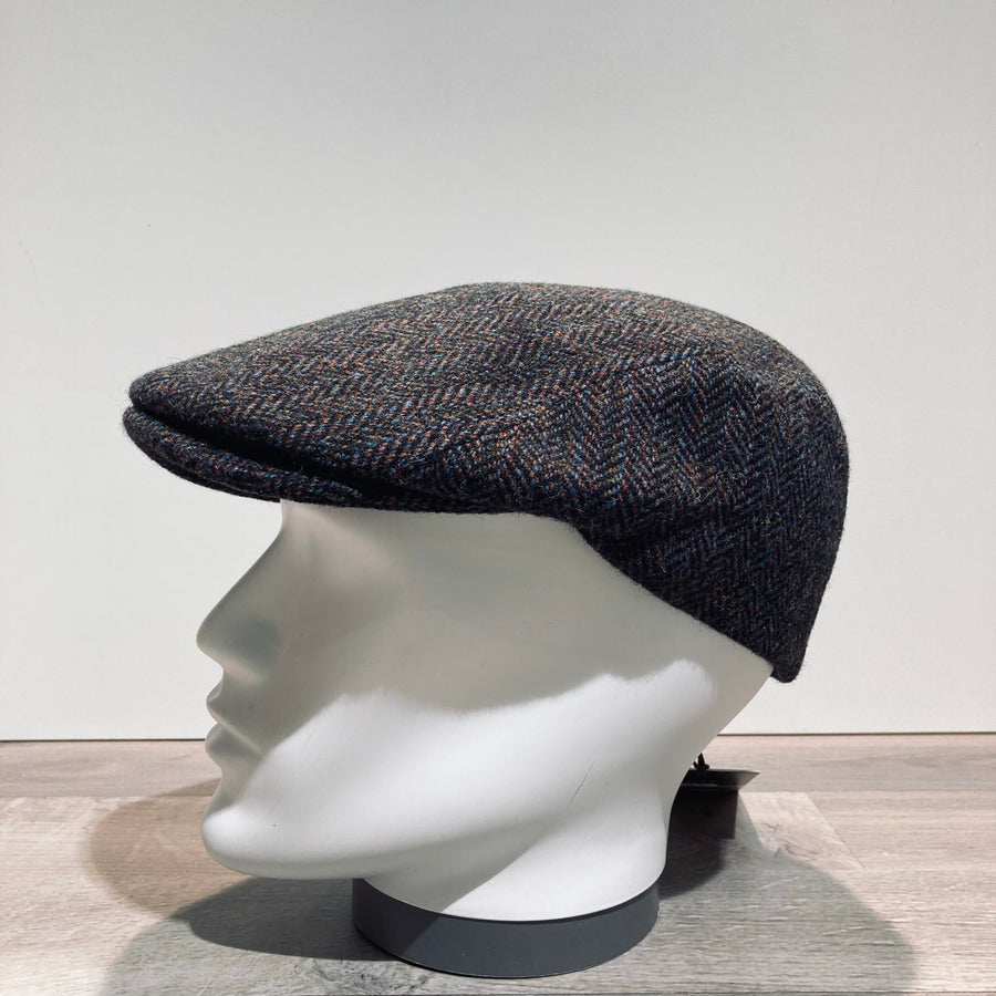 Casquette laine vierge kaki chevrons doublée