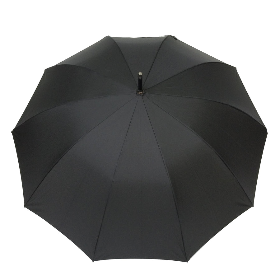Parapluie droit homme automatique noir poignée en bois housse de protection