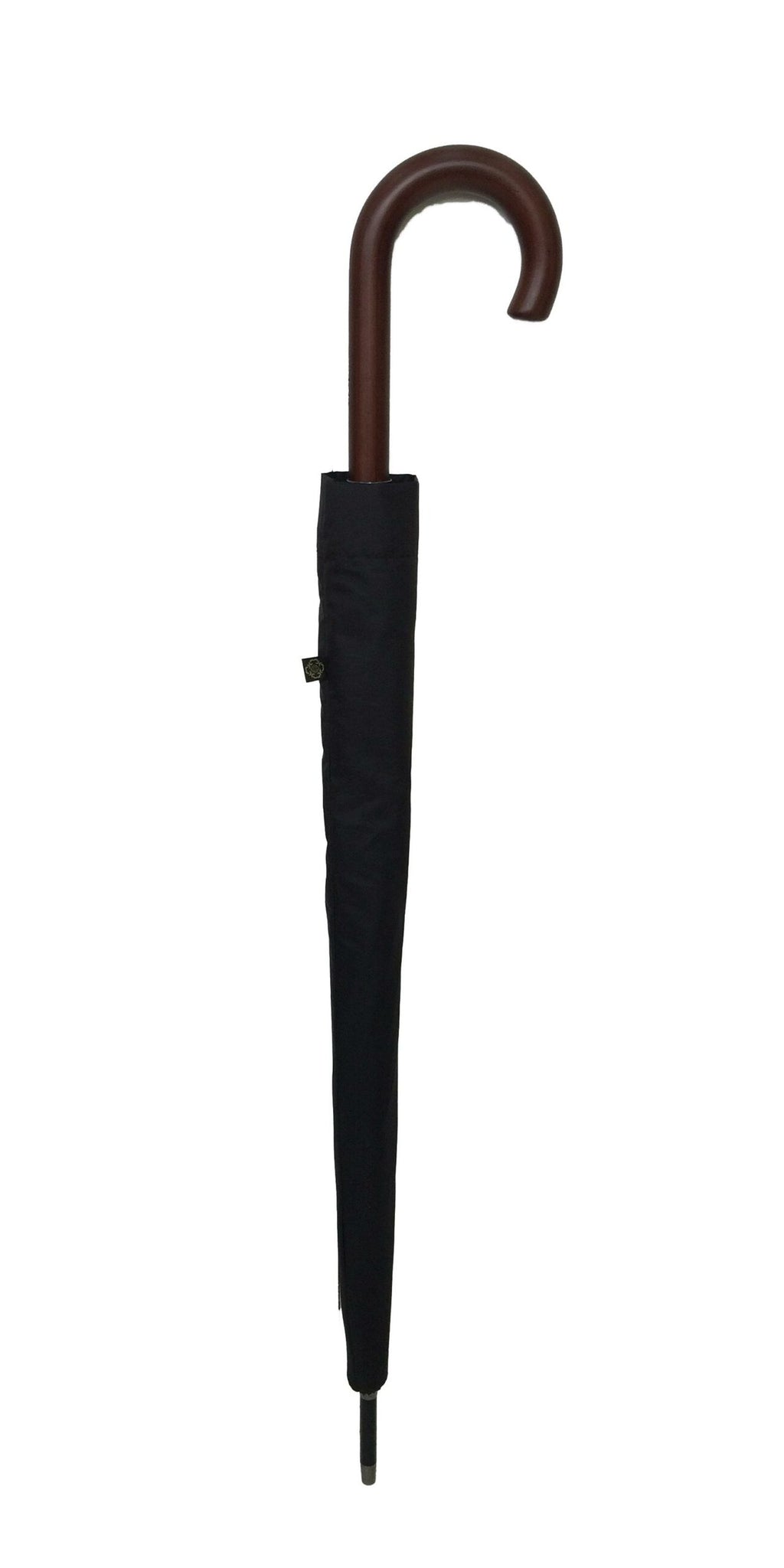Parapluie droit homme automatique noir poignée en bois housse de protection