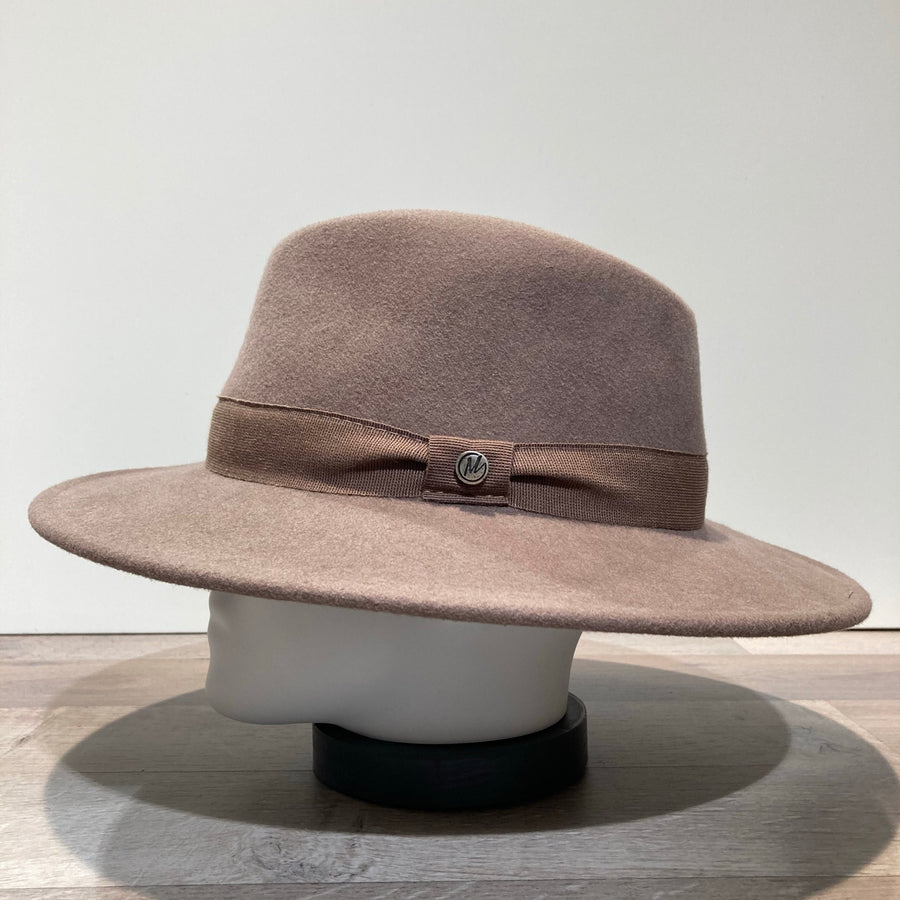 Chapeau feutre laine beige