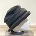 Chapeau cloche polaire gris anthracite doublé