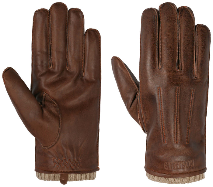 Gants en cuir Mankota Sheepskin Stetson marron