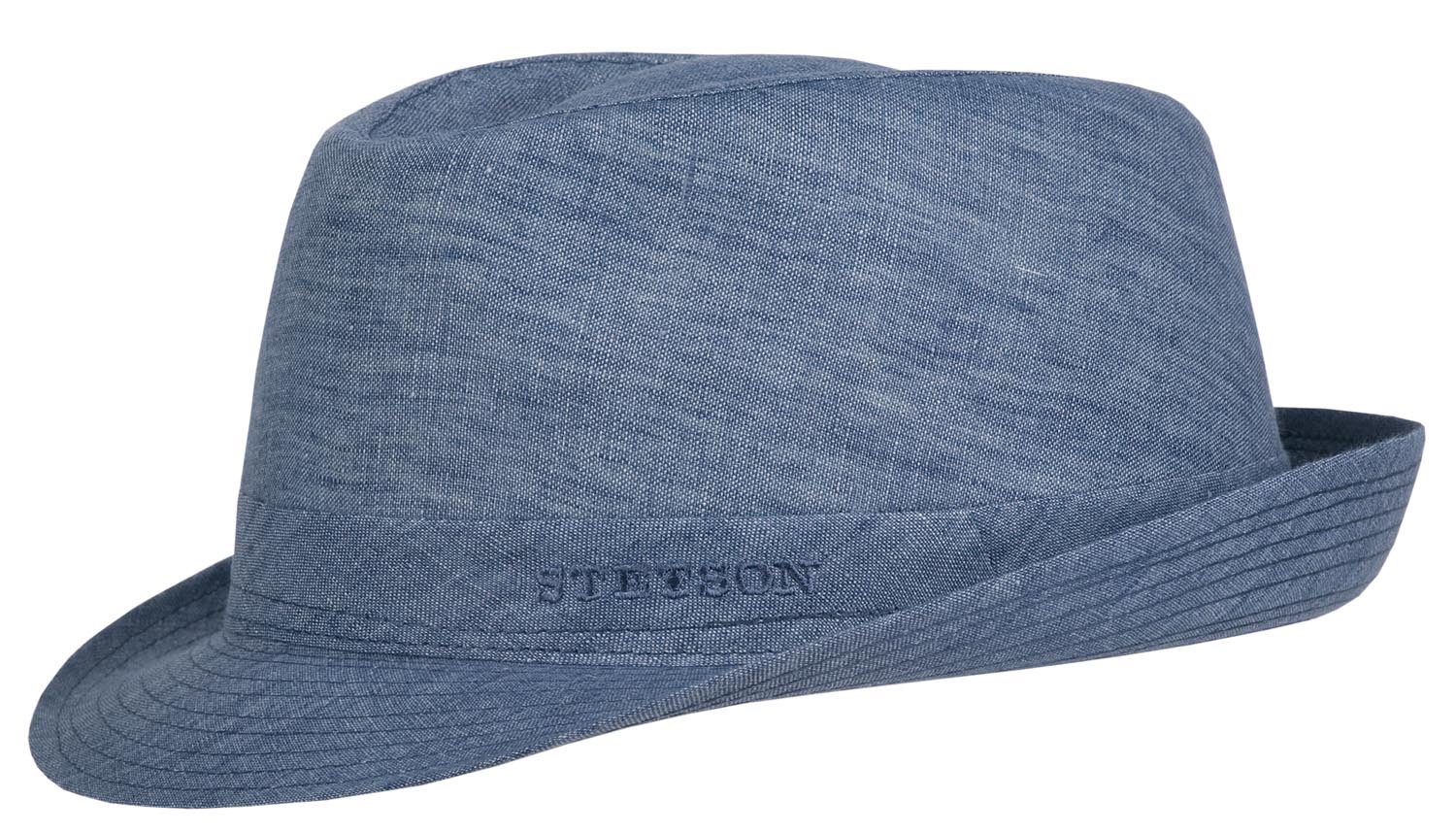 Chapeau trilby Geneva Linen Stetson bleu