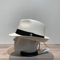 Chapeau trilby panama ajustable galon noir
