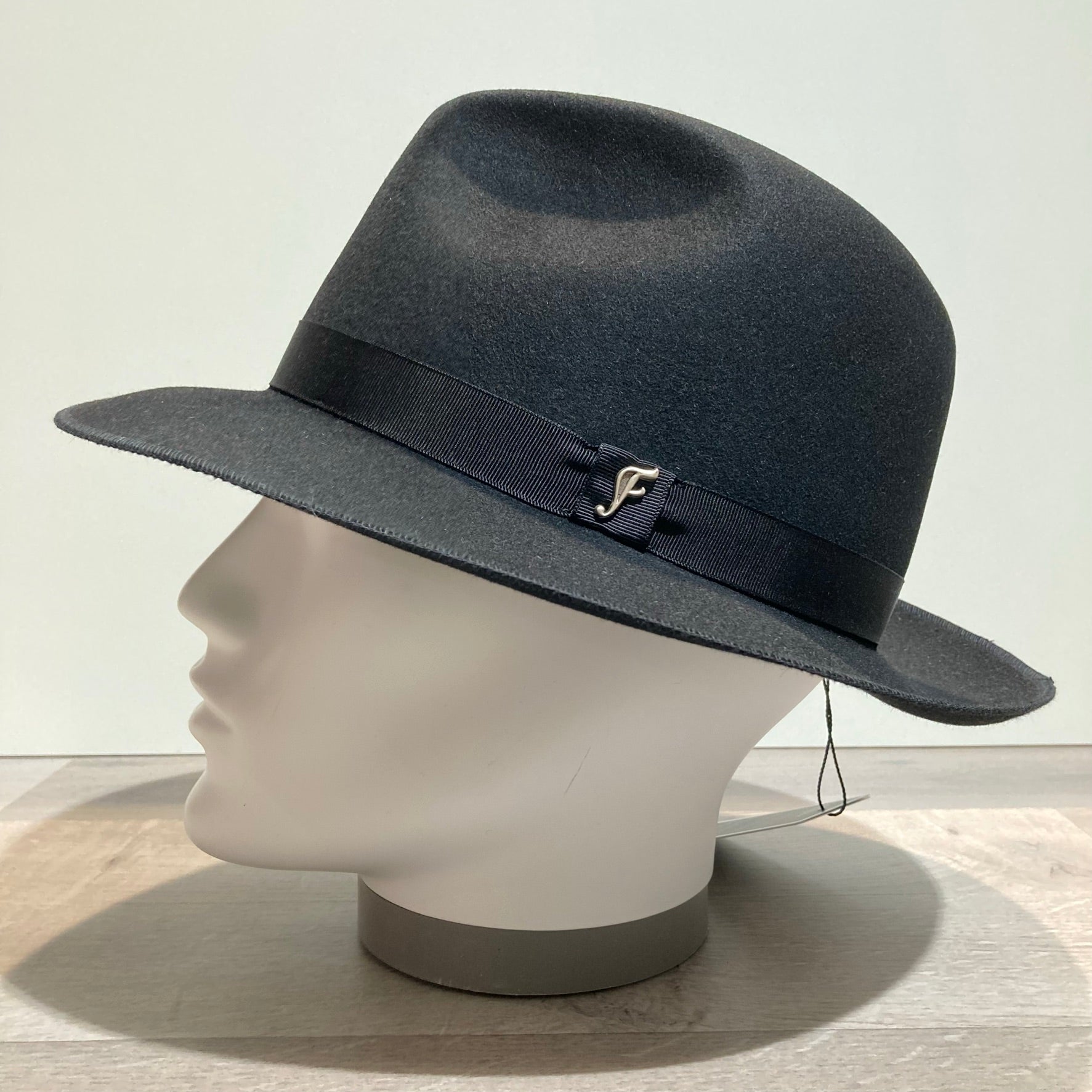 Chapeau feutre poil de lapin noir