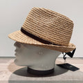 Chapeau trilby raphia