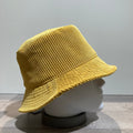 Chapeau bob velours jaune foncé doublure polaire