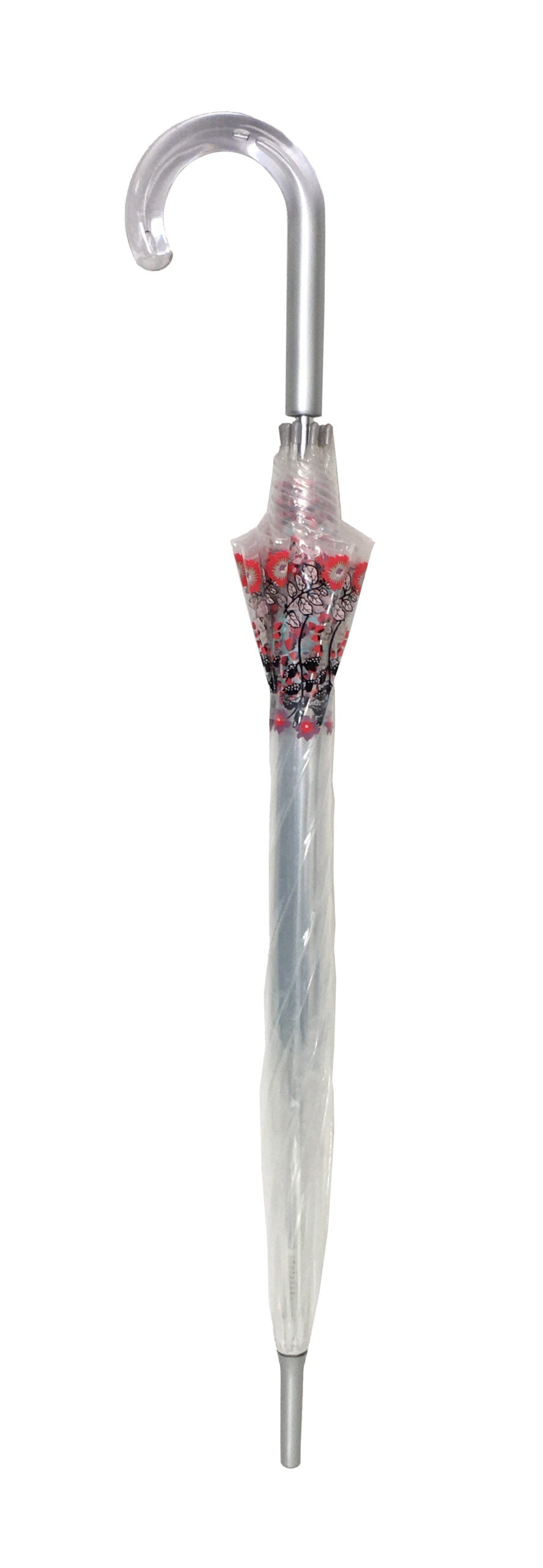 Parapluie cloche fleurs femme automatique transparent