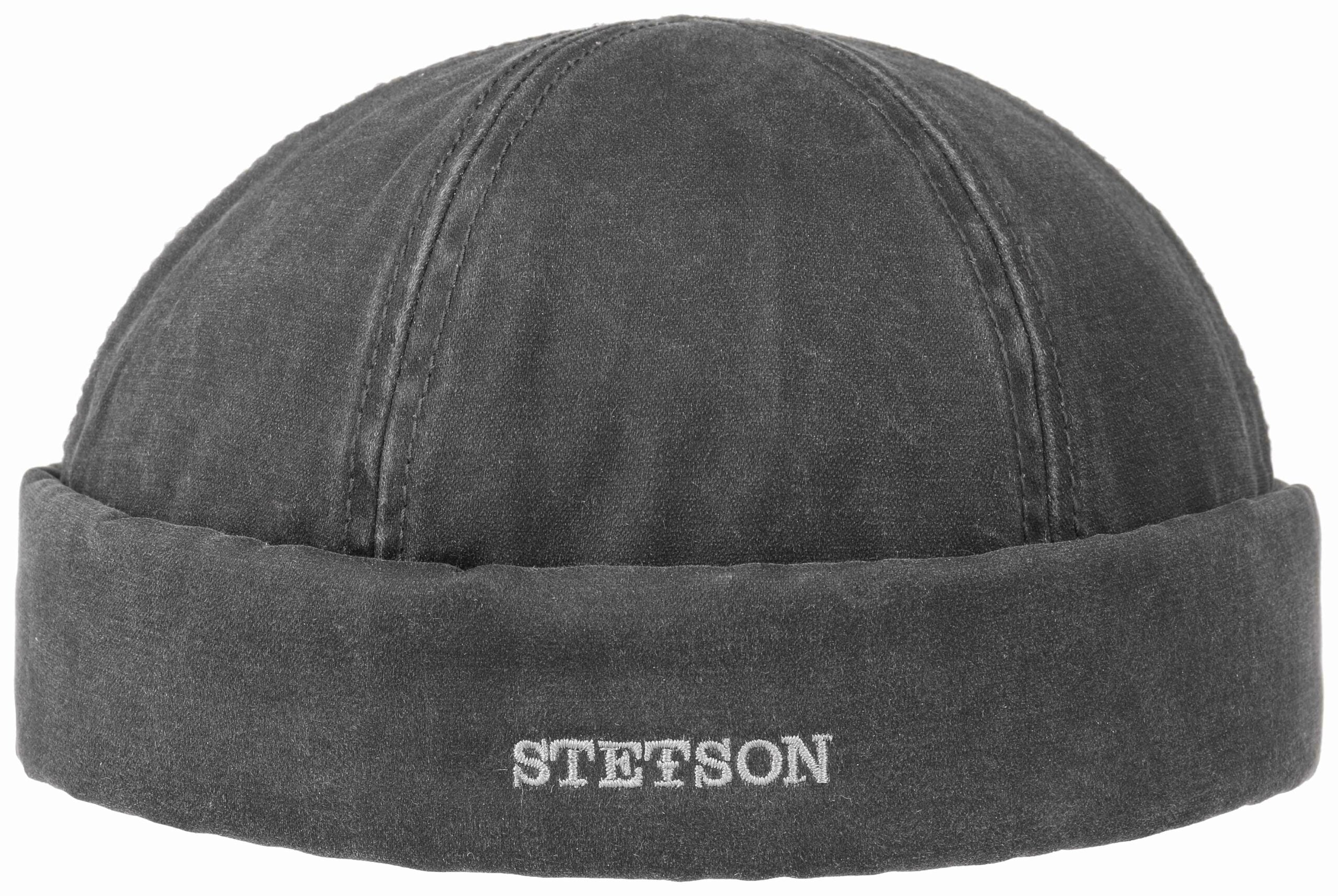 Bonnet Docker Old Cotton Winter Stetson noir