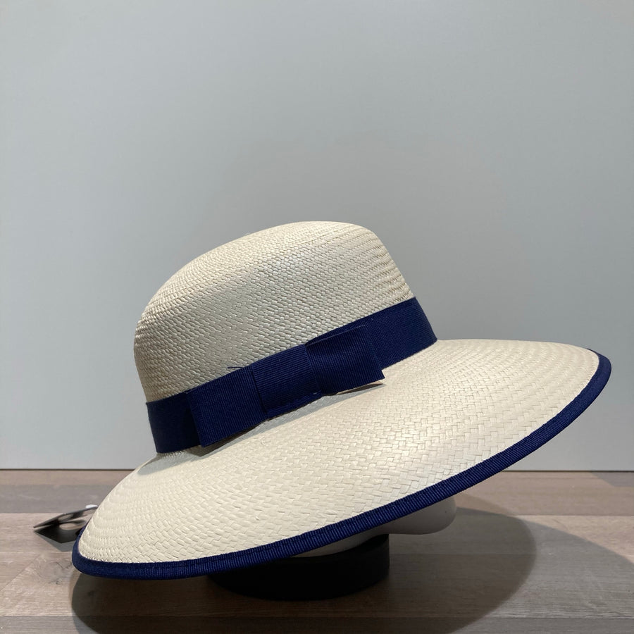 Chapeau bord large panama galon marine