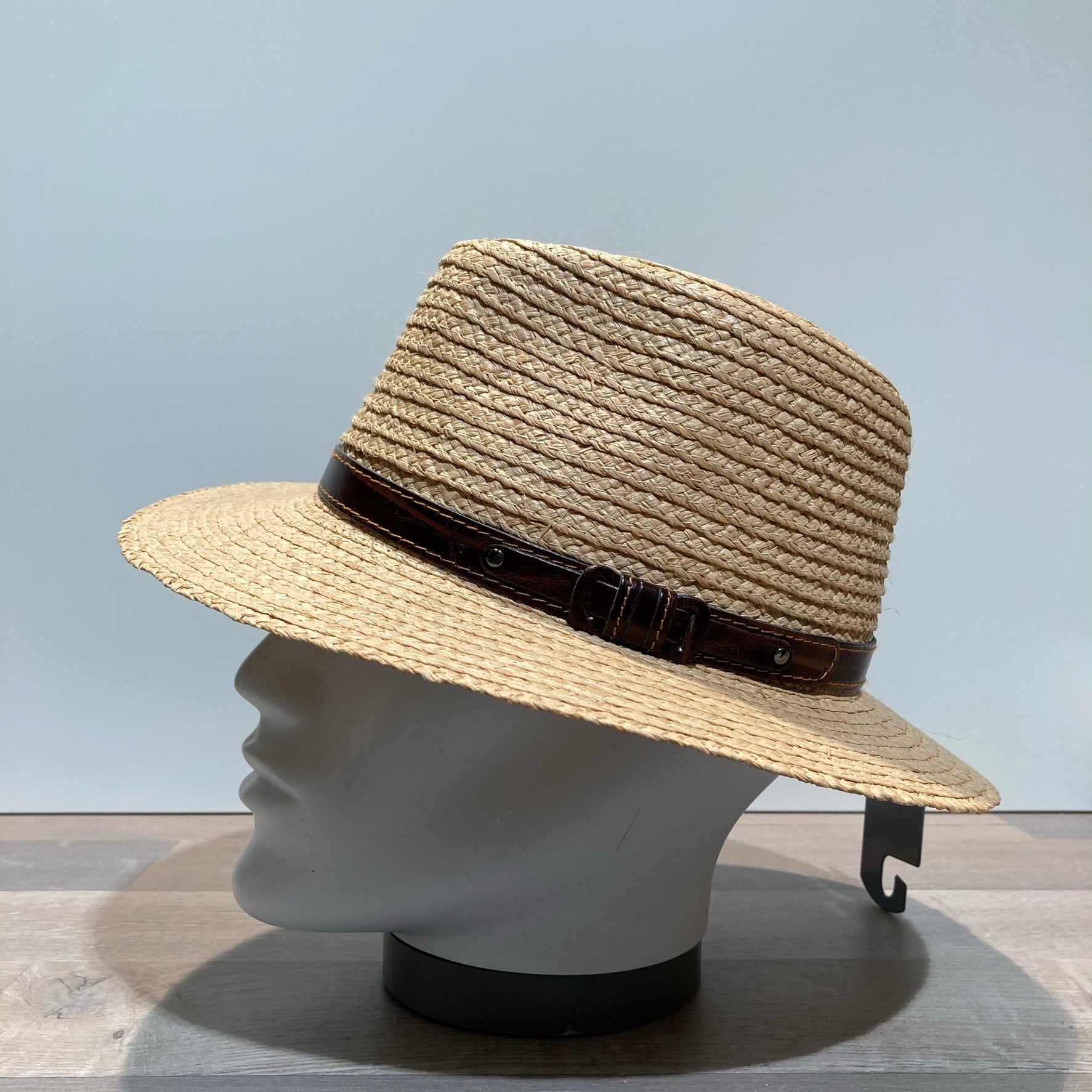 Chapeau raphia passant marron